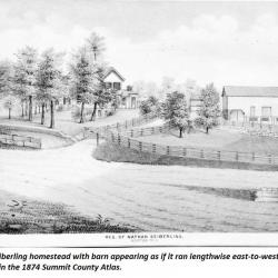 1874 Summit County Atlas showing barn too