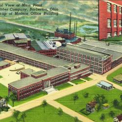 7.	Image of the Seiberling Rubber Company on 15th Street NW in Barberton, Ohio, from the 1940s (right). Source: Chapman Family.